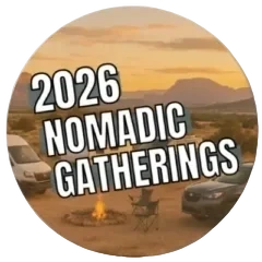 Mellow Nomadic Adventures 2026 Nomadic Gatherings & Van Life Meetups logo