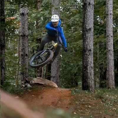 Mountain biker on the Enchanted Forest trail at Shiloh Echo '26